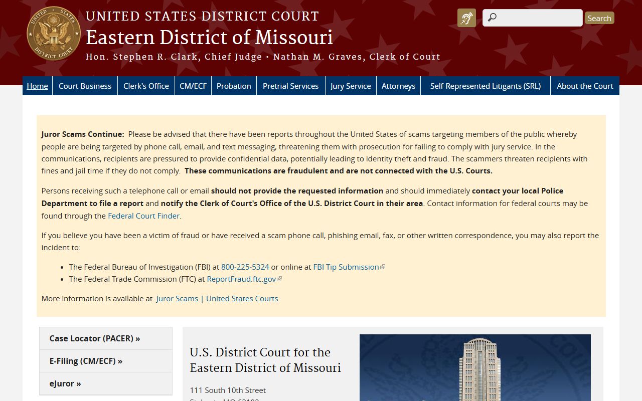 Cape Girardeau County Circuit Clerk records and federal court access source