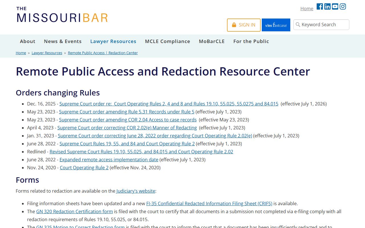 Cape Girardeau County court records remote public access resource